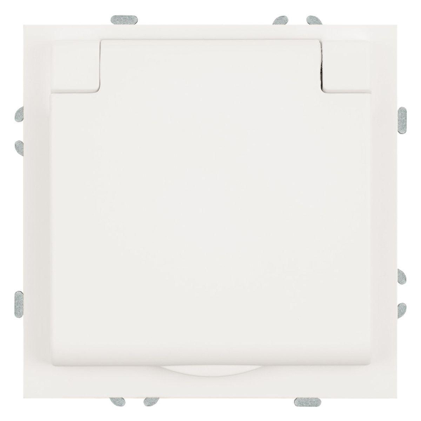 Розетка 2P+PE Stekker Эмили со шторками крышкой белый фарфор RST16-5112-01 49881