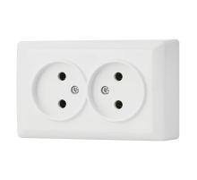 Розетка двойная 2P Vesta-Electric Mega белый FRZ00030201BEL