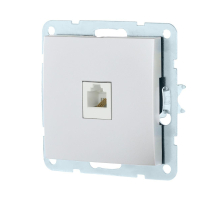 Розетка телефонная RJ-12 LK Studio LK60 серебристый металлик 865503-1