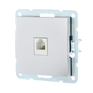 Розетка телефонная RJ-12 LK Studio LK60 серебристый металлик 865503-1