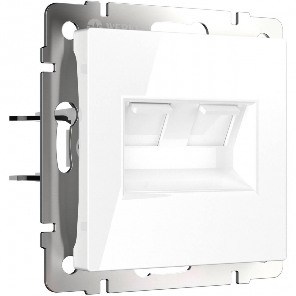 Розетка двойная Ethernet RJ-45 Werkel белый W1181101 4690389155376 Розетка двойная Ethernet RJ-45 Werkel белый W1181101 4690389155376