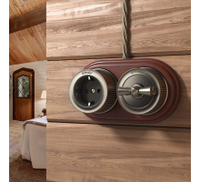 Розетка с заземлением Werkel Ретро бронзовый W5771012 4690389166549