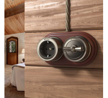 Розетка с заземлением Werkel Ретро бронзовый W5771012 4690389166549