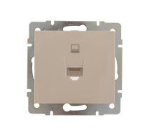 Розетка компьютерная Lezard Rain кремовая 703-0388-139