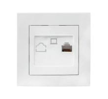 Валенсия розетка компьютерная RJ-45 1-местная белая EKF PROxima EWK01-035-10