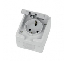 Розетка 1-местная с крышкой Stekker Велена PST16-21-54 49727