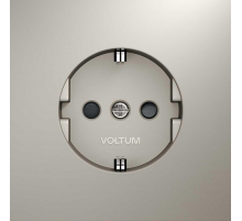 Розетка встраиваемая Voltum S70 с заземлением и защитными шторками, 16А, (кашемир) VLS040203