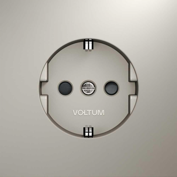Розетка встраиваемая Voltum S70 с заземлением и защитными шторками, 16А, (кашемир) VLS040203 Розетка встраиваемая Voltum S70 с заземлением и защитными шторками, 16А, (кашемир) VLS040203