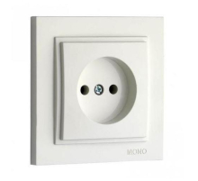 Розетка 2К Mono Electric Despina 16A 250V винтовое подключение белый 102-190022-116