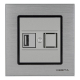 Розетка USB Vesta-Electric Exclusive Silver Metallic серебро FRZ00050501STA