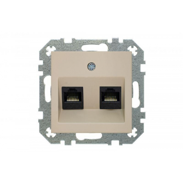 Розетка 2хRJ45 Liregus Retro кремовый омбре 29-137 Розетка 2хRJ45 Liregus Retro кремовый омбре 29-137