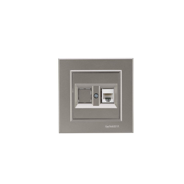 Розетка комп. двойная (1 шт. cat 5) Makel Karea 56052035 Розетка комп. двойная (1 шт. cat 5) Makel Karea 56052035