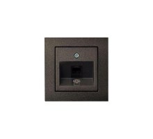 Розетка RJ11 Liregus Epsilon антрацит 28-1150