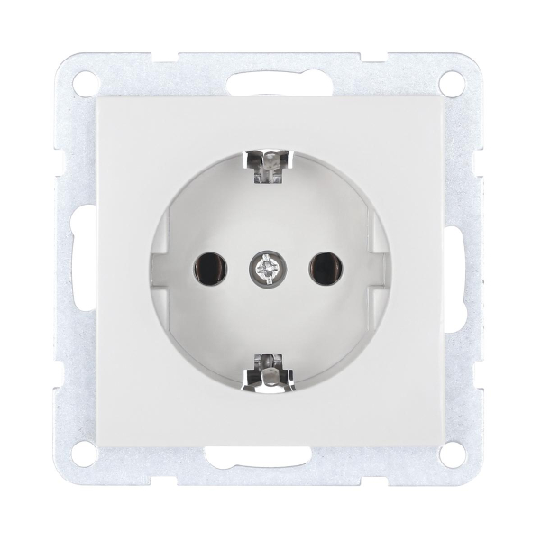 Розетка LK Studio с з/к, без шторок (белый) LK60 863104-1