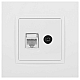 Розетка ЭРА Elegance 14-3110-01М RJ45+TV, белый матовый Б0065767