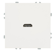 Розетка HDMI 2.0 Type A (механизм), STEKKER, серия Эмили, RST00-5118-01, белый фарфор, soft touch 50163