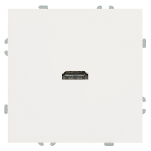 Розетка HDMI 2.0 Type A (механизм), STEKKER, серия Эмили, RST00-5118-01, белый фарфор, soft touch 50163