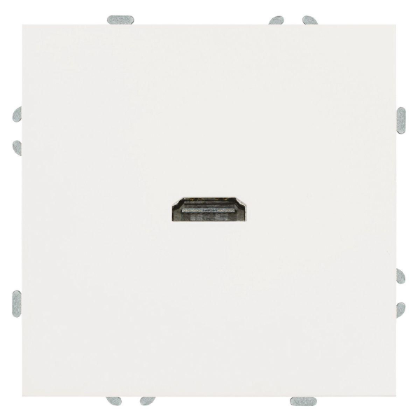 Розетка HDMI 2.0 Type A (механизм), STEKKER, серия Эмили, RST00-5118-01, белый фарфор, soft touch 50163