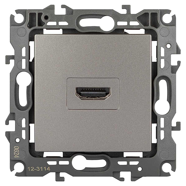 Розетка ЭРА Серия 12 12-3114-16 HDMI титан Б0065714