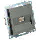 Розетка компьютерная RJ-45 Stekker Катрин графит GLS00-7107-06 49418