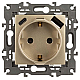 Розетка ЭРА Elegance 14-4108-04 2P+E 16A-250В со шторками с USB type-A+C 5В-3А шампань Б0067740