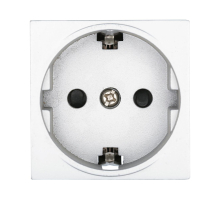 Розетка LK Studio с з/к, со шторками матовая поверхность (серебристый металлик) LK45 851403-1