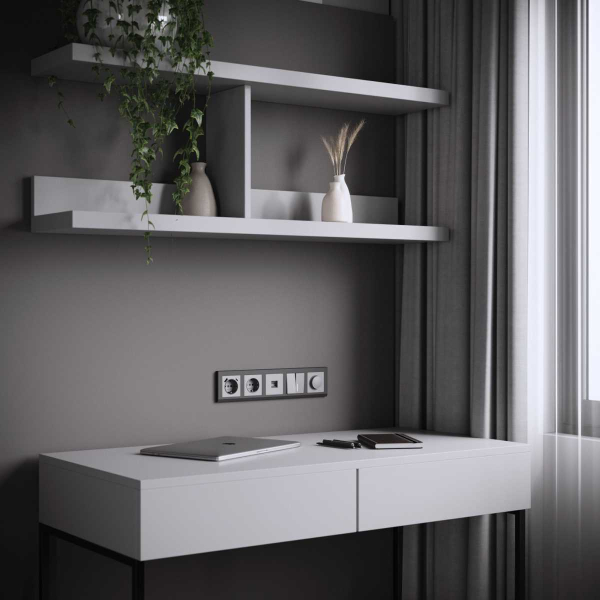 Розетка Werkel серебряный матовый W1171765 4690389195600