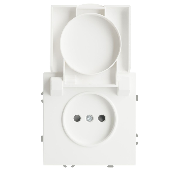 Розетка 2P Stekker Эмили со шторками крышкой белый фарфор RST16-5113-01 49878