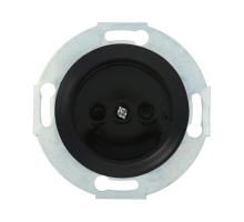 Розетка LK Studio без з/к, со шторками (черный) LK Vintage 883308-1