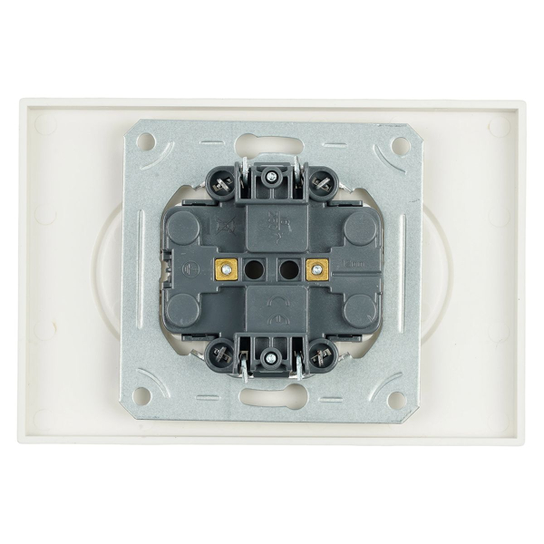 Розетка 2-местная с защитной шторкой, Stekker, б/з, 250В, 16А Эмили, RST16-5116-08, кашемир, soft touch 49903