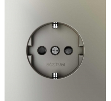 Розетка встраиваемая Voltum S70 с заземлением и защитными шторками, 16А, (шелк) VLS040204