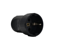 Розетка штепсельная Lezard Accessories черная 715-0600-606B