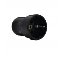Розетка штепсельная Lezard Accessories черная 715-0600-606B