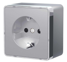 Розетка с заземлением Werkel Gallant серебряный W5071006 4690389167157