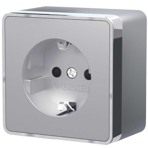Розетка с заземлением Werkel Gallant серебряный W5071006 4690389167157