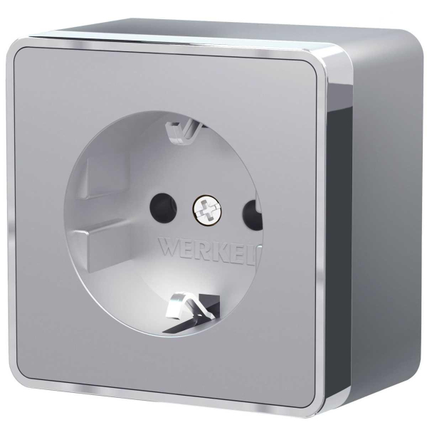 Розетка с заземлением Werkel Gallant серебряный W5071006 4690389167157