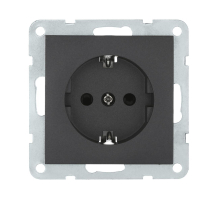 Розетка LK Studio с з/к, со шторками (черный бархат) LK60 863208-1