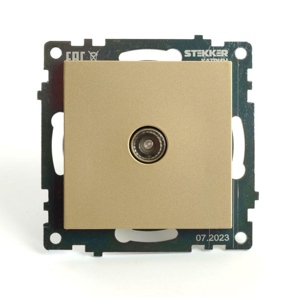 ТВ-розетка Stekker Катрин золото GLS00-7108-08 49228