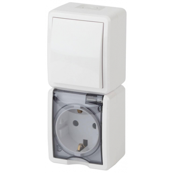 Блок розетка-выключатель ЭРА Эксперт IP54 16A 250V 11-7407-01 Б0036004 Блок розетка-выключатель ЭРА Эксперт IP54 16A 250V 11-7407-01 Б0036004