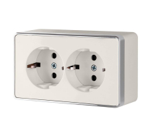 Розетка двойная с заземлением Werkel Gallant слоновая кость W5072103 4690389164668