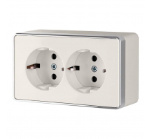 Розетка двойная с заземлением Werkel Gallant слоновая кость W5072103 4690389164668