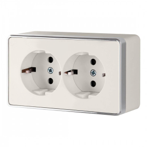 Розетка двойная с заземлением Werkel Gallant слоновая кость W5072103 4690389164668