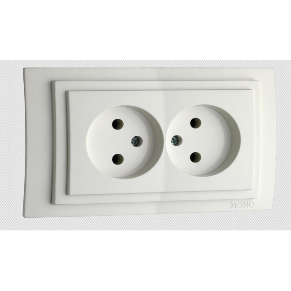 Розетка 2К двойная Mono Electric Despina/ Larissa 16A 250V винтовое подключение белый 500-001905-121 Розетка 2К двойная Mono Electric Despina/ Larissa 16A 250V винтовое подключение белый 500-001905-121