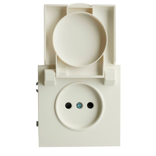 Розетка 2P Stekker Эмили со шторками крышкой белый фарфор RST16-5113-01 49878