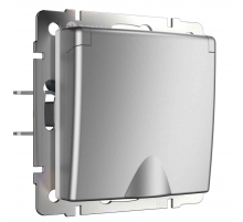 Розетка влагозащищенная Werkel с защит. крышкой и шторками (серебряный) W1171206 4690389156434