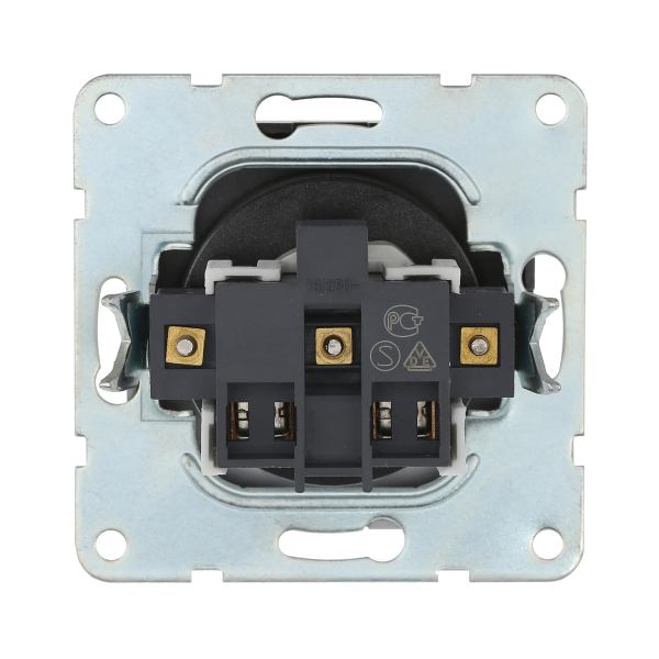 Розетка LK Studio без з/к, со шторками (серебристый металлик) LK60 863303-1