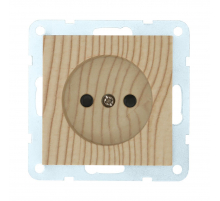Розетка LK Studio без з/к, со шторками (сосна) LK60 863325-1