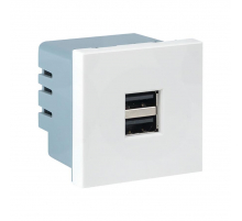 Розетка USB A+A, 2.1А, 2 гнезда, без индикатора EKF E2MR2-20USB-10