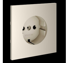 Накладка для розетки с заземлением S70 (кашемир) Voltum VLS000603