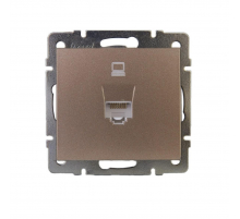 Розетка компьютерная Lezard Rain бронза 703-3188-139